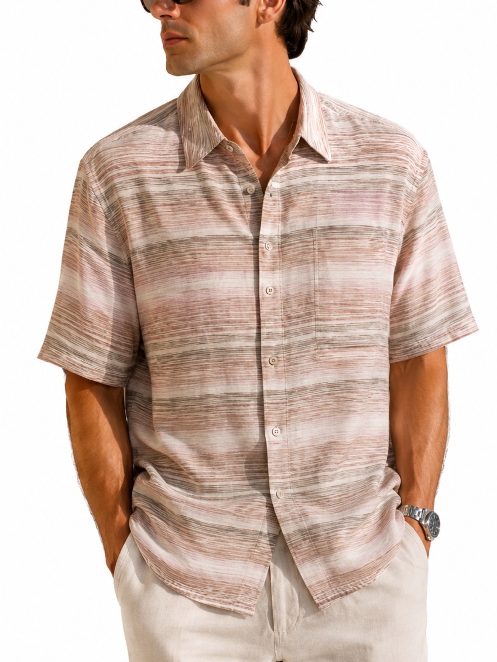 ROWN MENS CLASSIFIED STRIPPED BUTTON DOWN SHIRT SZ XL EUC